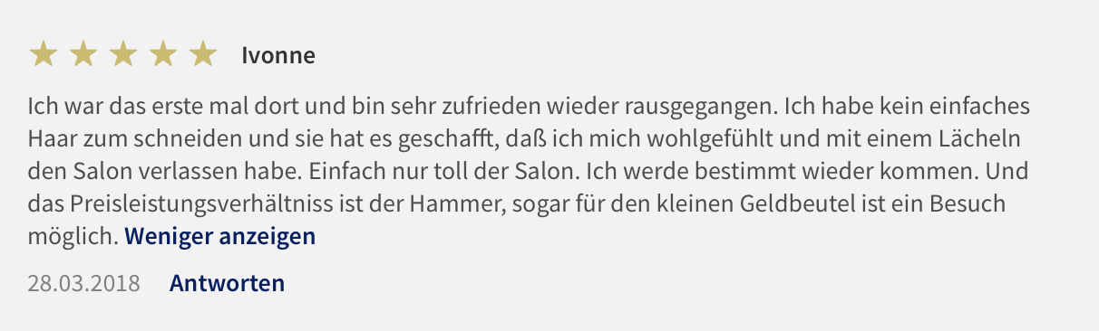 Bewertung Happy Hair Harburg
