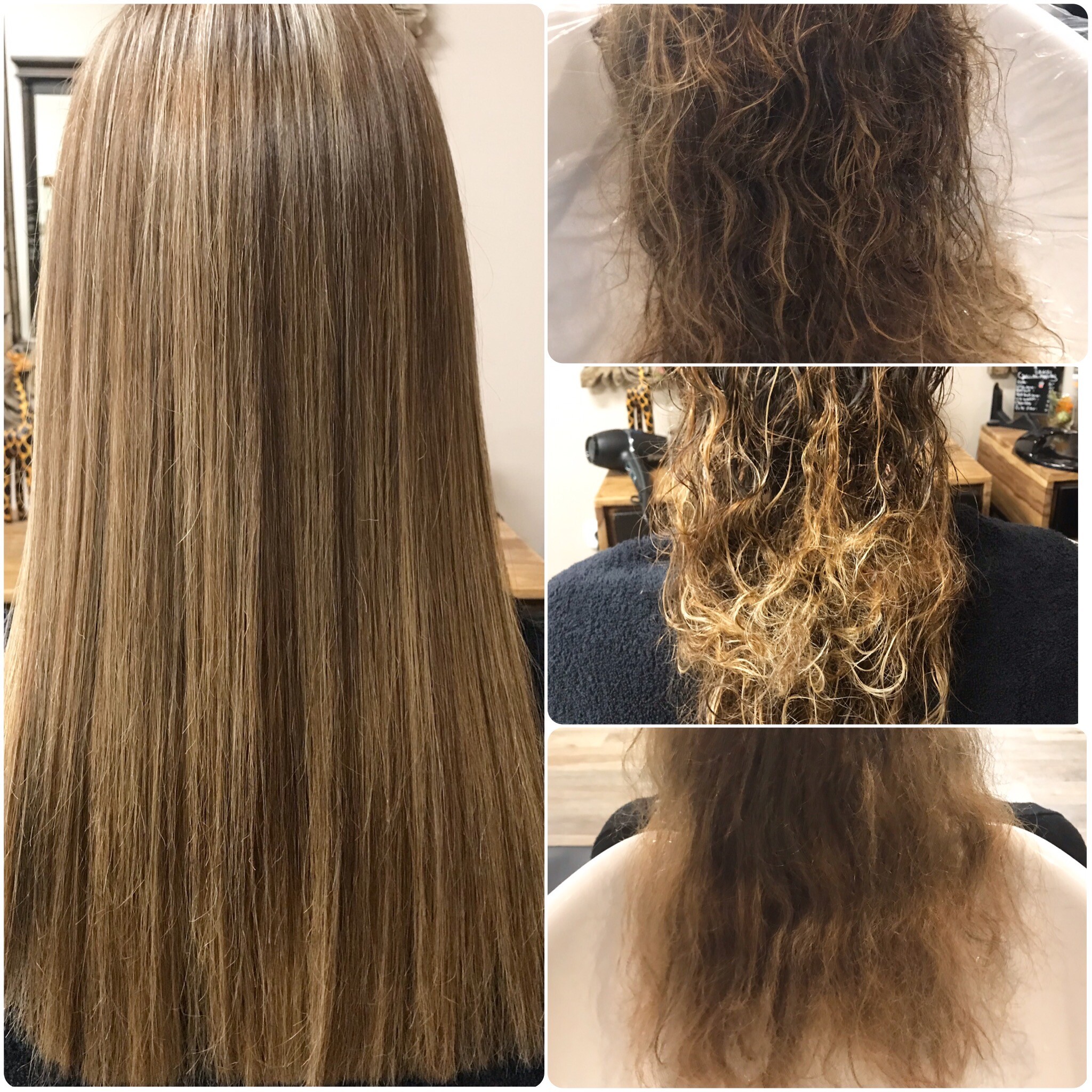 Happy Hair Harburg - Dauerhafte Haarglättung mit NEWSHA Vorher und Nachher Bild
