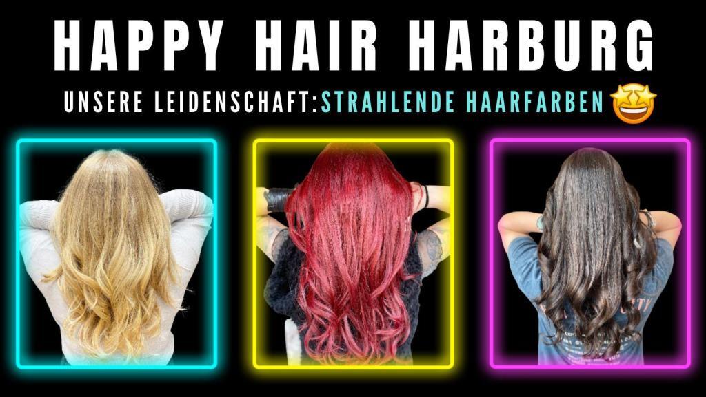 Schöne Haarfarben Transformation von Braun zu Rot bei Happy Hair Harburg | Friseur Hamburg Innenstadt