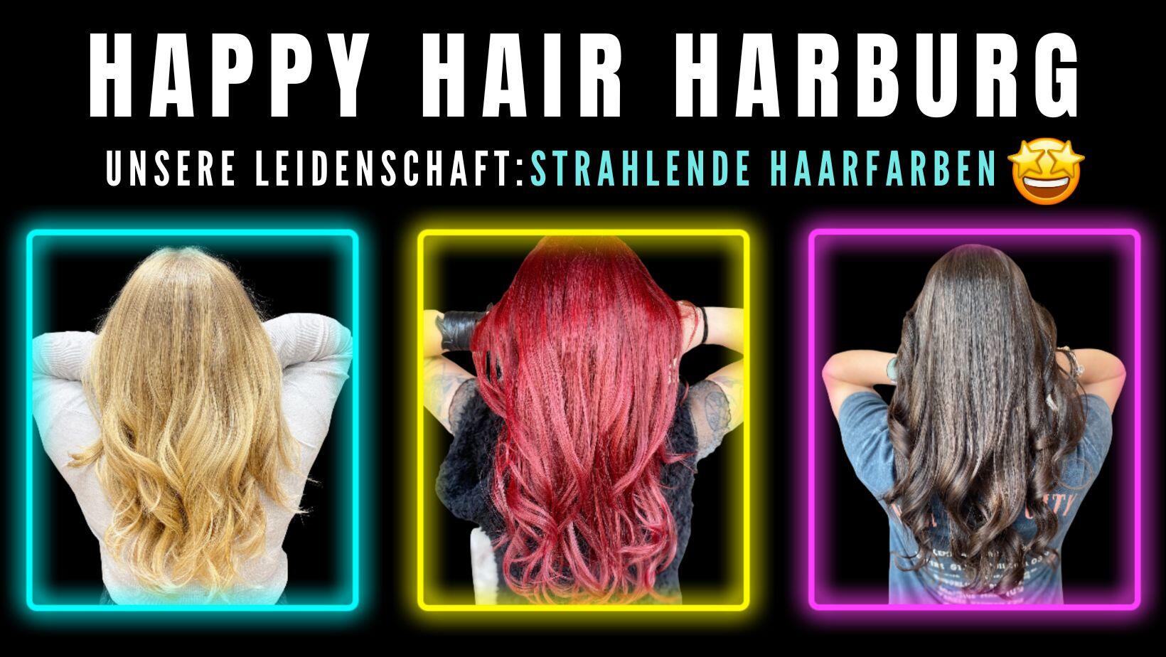 Schöne Haarfarben Transformation von Braun zu Rot bei Happy Hair Harburg | Friseur Hamburg Innenstadt